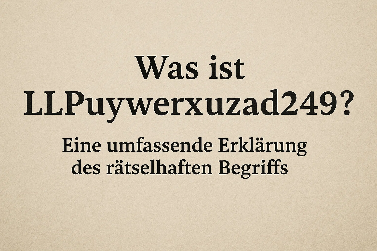 What Is llpuywerxuzad249 Eine umfassende Erklärung des rätselhaften Begriffs