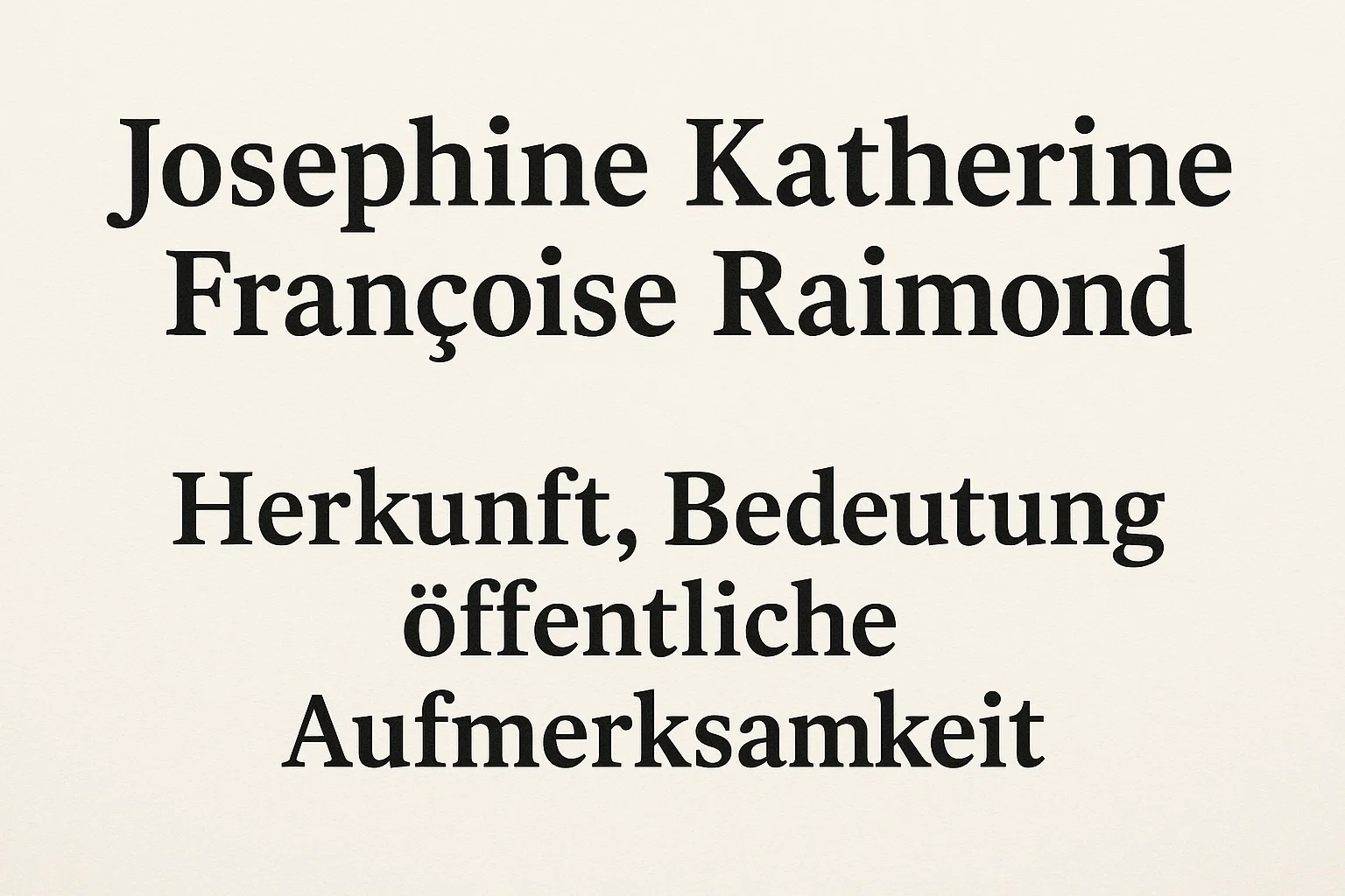 josephine katherine francoise raimond
