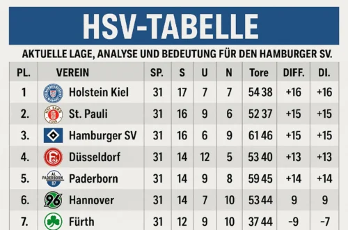 Teilnehmer: HSV Tabelle
