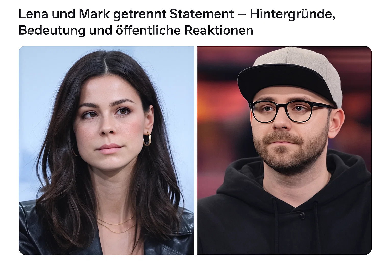Lena und Mark getrennt Statement