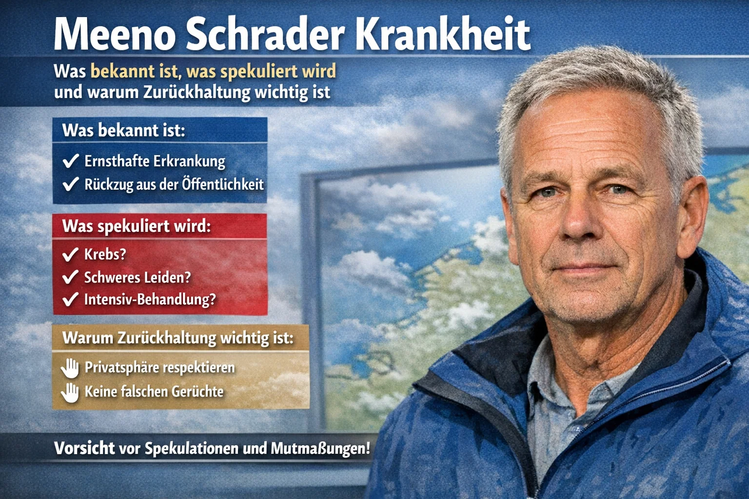 Meeno Schrader Krankheit – Was bekannt ist, was spekuliert wird und warum Zurückhaltung wichtig ist