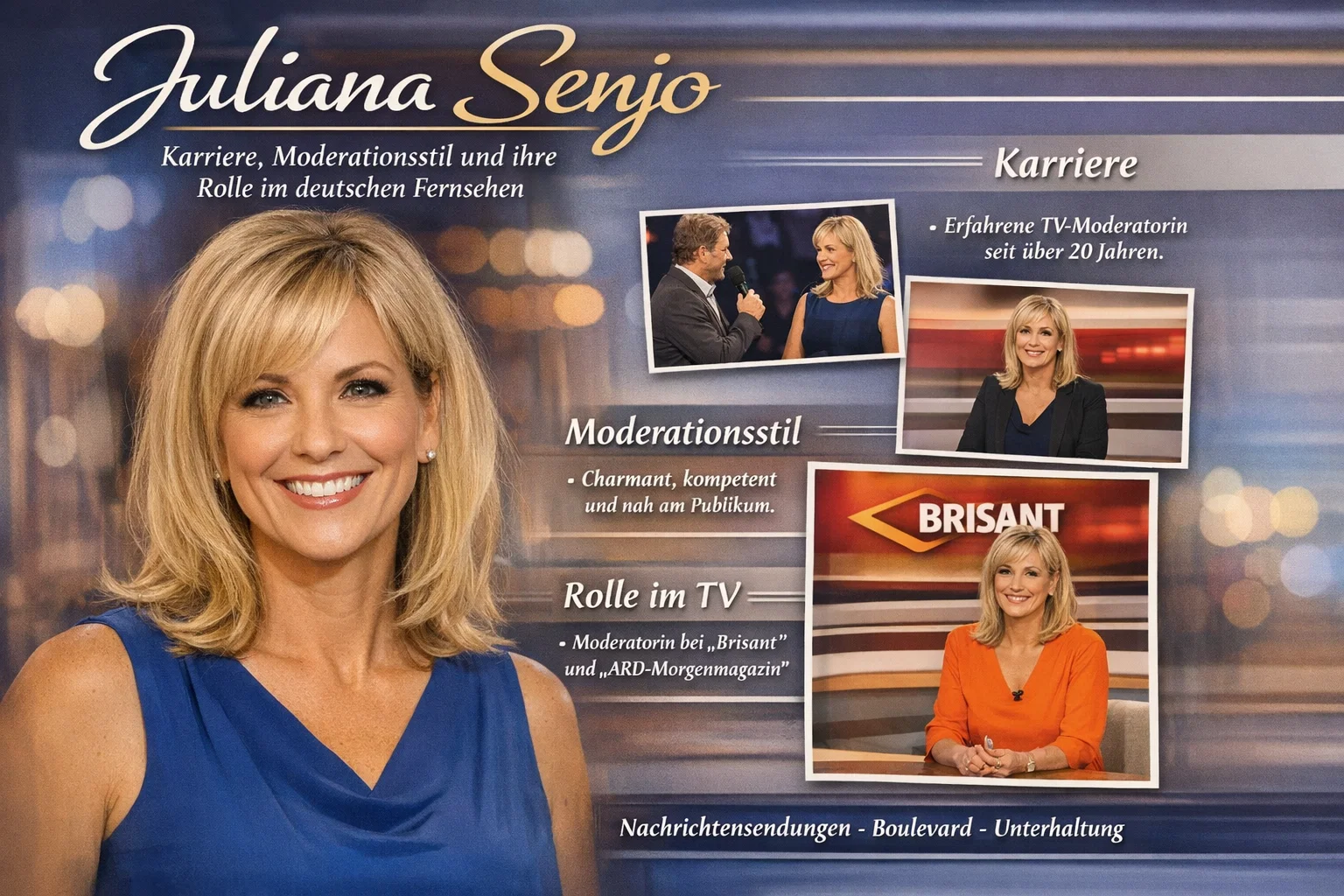 Juliana Senjo – Karriere, Moderationsstil und ihre Rolle im deutschen Fernsehen