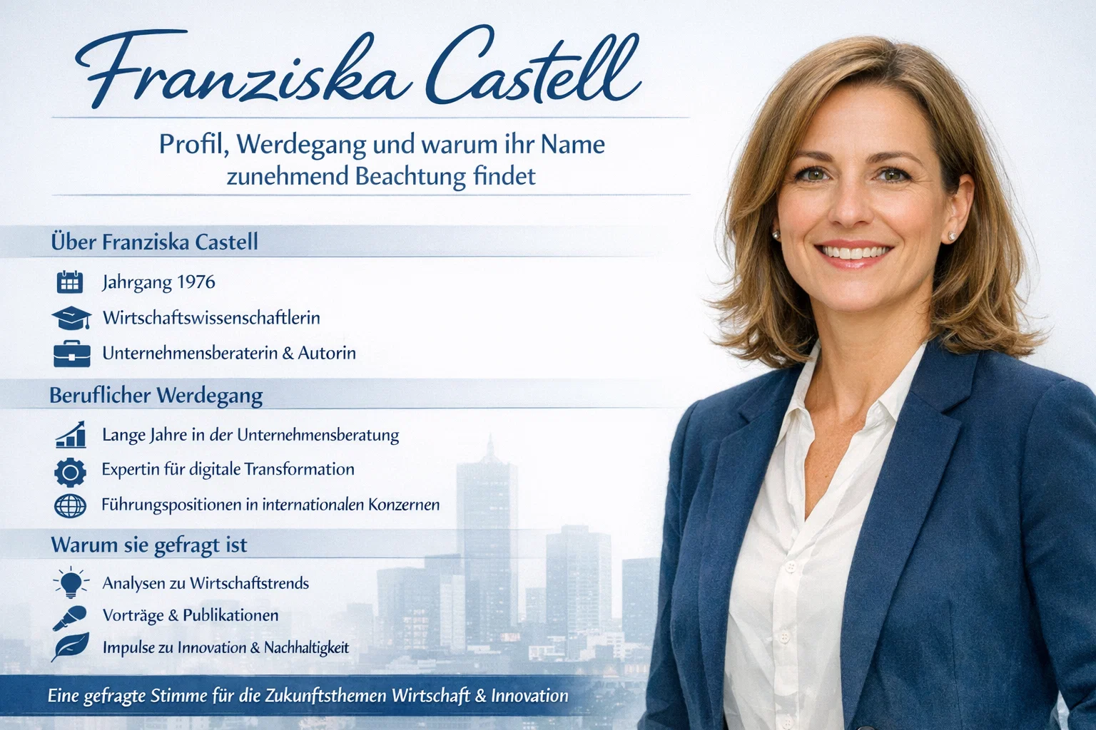 Franziska Castell – Profil, Werdegang und warum ihr Name zunehmend Beachtung findet